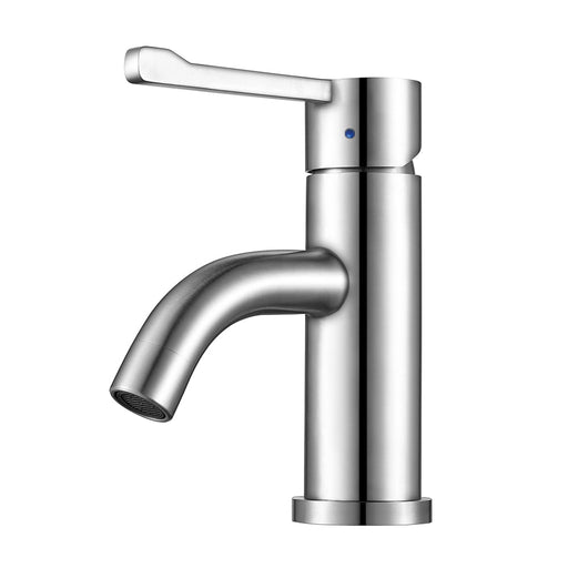 Whitehaus WHS0221-SB-PSS Waterhaus Single Hole, Extended Single Lever Bathroom Faucet 