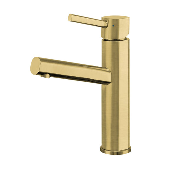 Whitehaus WHS1206-SB-B Waterhaus Solid Stainless Steel Single Lever Elevated Bathroom Faucet 