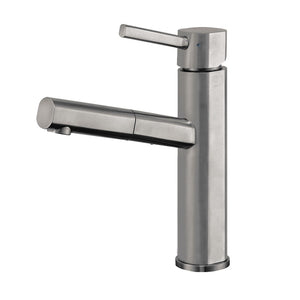 Whitehaus WHS1394-PSK-BSS Waterhaus Single Hole, Single Lever Kitchen Faucet