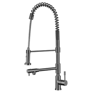 Whitehaus WHS1644-SK-BSS Waterhaus Commercial Single-Hole Faucet