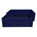 Whitehaus WHSIV3333-BLUE Glencove St. Ives 33" Front Apron Fireclay Sink