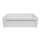 Whitehaus WHSIV3333-WHITE Glencove St. Ives 33" Front Apron Fireclay Sink