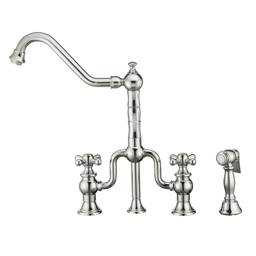 Whitehaus WHTTSCR3-9771-NT-C Twisthaus Plus Bridge Faucet