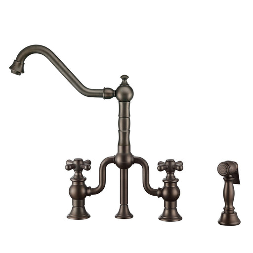 Whitehaus WHTTSCR3-9771-NT-ORB Twisthaus Plus Bridge Faucet