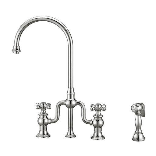 Whitehaus WHTTSCR3-9773-NT-C Twisthaus Plus Bridge Faucet