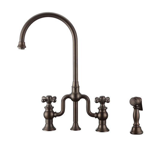 Whitehaus WHTTSCR3-9773-NT-ORB Twisthaus Plus Bridge Faucet