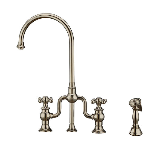 Whitehaus WHTTSCR3-9773-NT-PN Twisthaus Plus Bridge Faucet