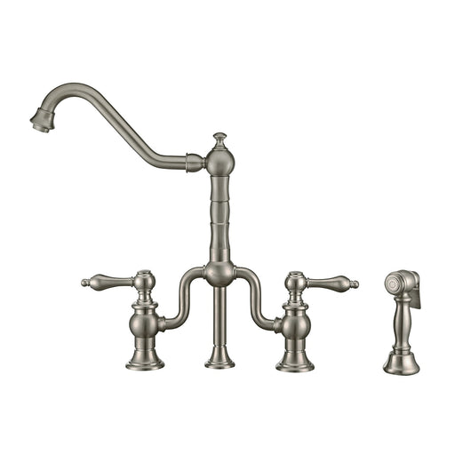 Whitehaus WHTTSLV3-9771-NT-BN Twisthaus Plus Bridge Faucet