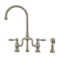 Whitehaus WHTTSLV3-9773-NT-BN Twisthaus Plus Bridge Faucet