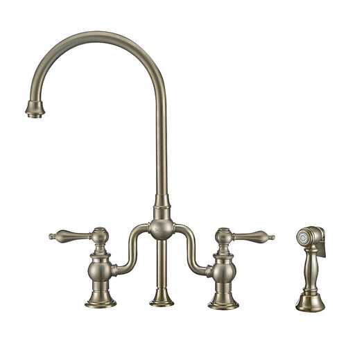 Whitehaus WHTTSLV3-9773-NT-BN Twisthaus Plus Bridge Faucet