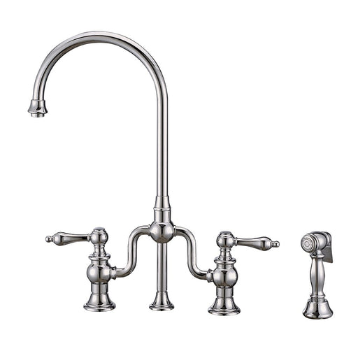 Whitehaus WHTTSLV3-9773-NT-C Twisthaus Plus Bridge Faucet