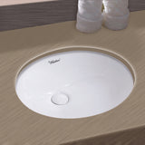 Whitehaus WHU71001 Isabella Plus Collection 16" Oval Undermount Sink with Overflow