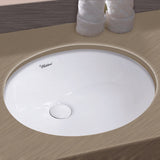 Whitehaus WHU71003 Isabella Plus Collection 18" Oval Undermount Sink with Overflow