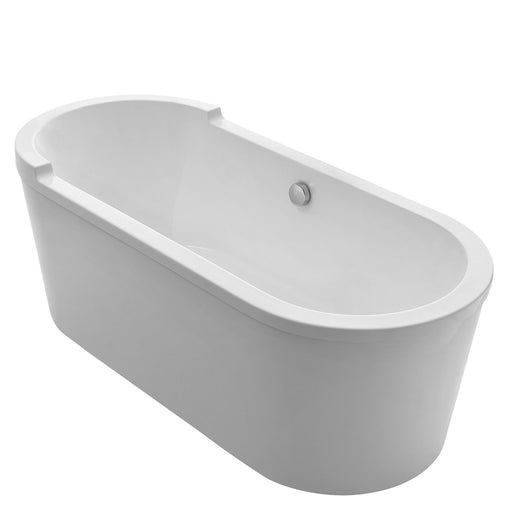 Whitehaus WHVT180BATH Bathhaus Oval Single Armrest Freestanding Lucite Acrylic Bathtub