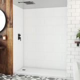 DreamLine WKDS623684XTS00 DreamStone Shower Wall Kit in White Subway Pattern