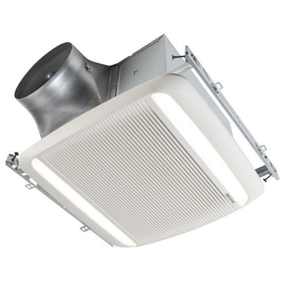 Broan ZB110L1 ULTRA GREEN ZB Series 110 CFM Multi-Speed Ceiling Bathroom Exhaust Fan with LED Light