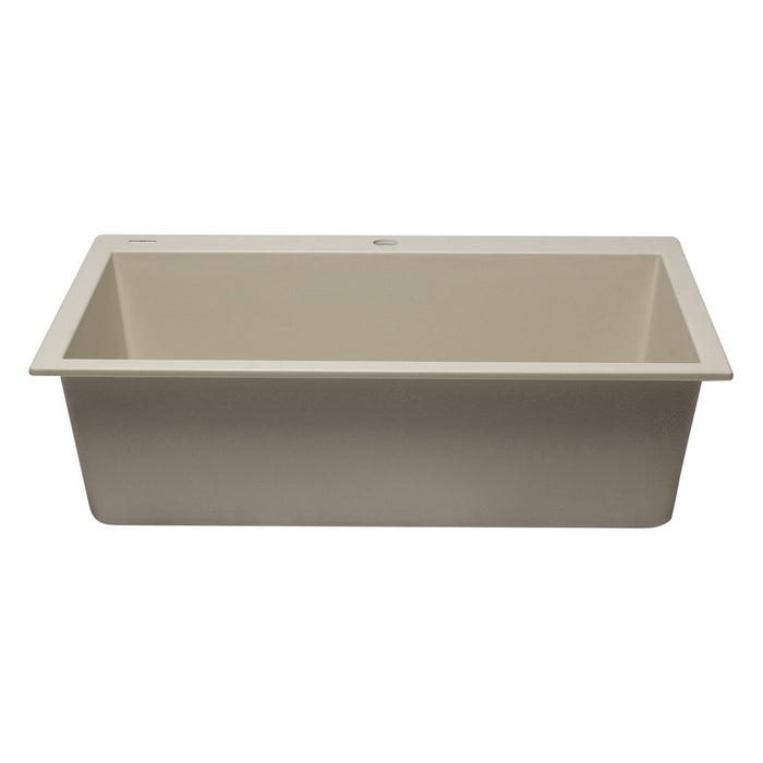 ALFI AB3322DI-B Biscuit 33" Single Bowl Drop in Granite Composite Kitchen Sink
