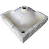 ALFI Brand AB104 White 15" Round Corner Wall Mounted Porcelain Bathroom Sink