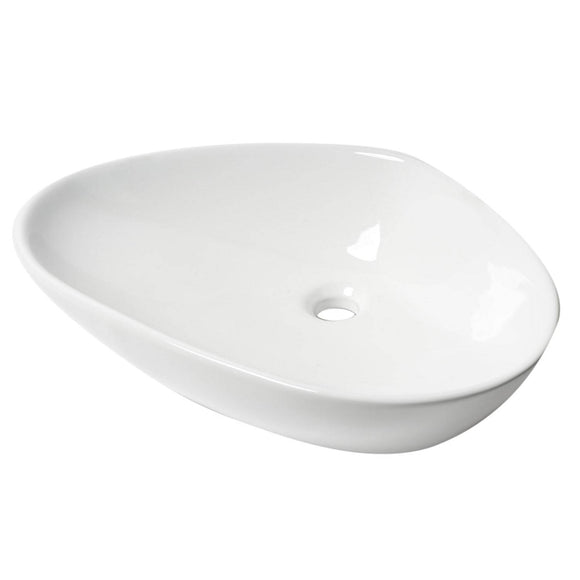 ALFI Brand ABC914 White Modern 23" Fancy Above-Mount Ceramic Sink