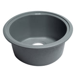 ALFI Brand AB1717DI-T Titanium 17" Drop-In Round Granite Comp Kitchen Prep Sink