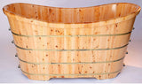 ALFI Brand AB1105 63" Free Standing Cedar Wooden Bathtub