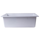 ALFI AB2420DI-W White 24" Drop-In Single Bowl Granite Composite Kitchen Sink