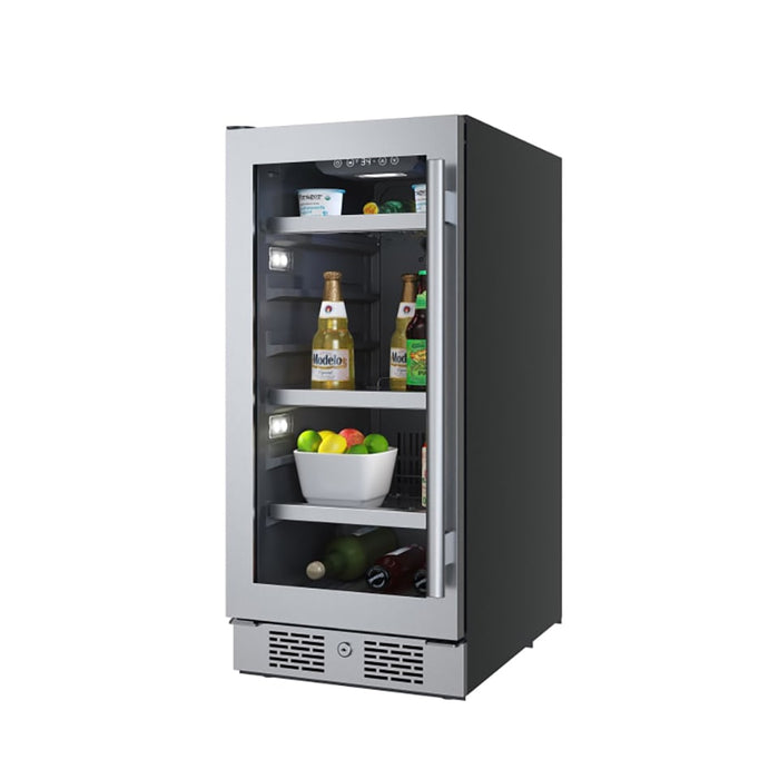 Avallon ABR152SGLH 15" Wide 86 Can Beverage Center in Stainless Steel