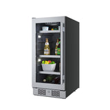 Avallon ABR152SGLH 15" Wide 86 Can Beverage Center in Stainless Steel