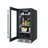 Avallon ABR152SGLH 15" Wide 86 Can Beverage Center in Stainless Steel