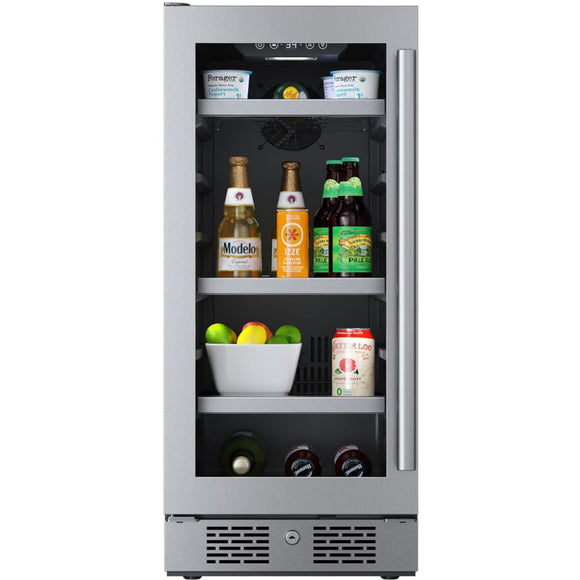 86 Can 15 Undercounter Stainless Steel Beverage Cooler Left Hinged