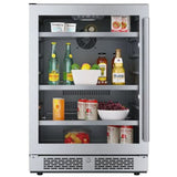 140 Can 24 Undercounter Stainless Steel Beverage Cooler Left Hinged