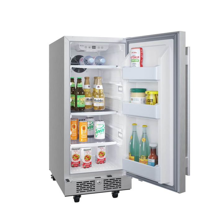 Avallon AFR152SSODRH 15" Wide 3.3 Cu. Ft. Outdoor Compact Refrigerator in Stainless Steel