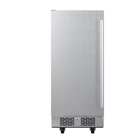 3.3 Cu Ft 15 Outdoor Undercounter Stainless Steel Refrigerator Left Hinged