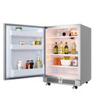 Avallon AFR242SSODLH 24" Wide 5.66 Cu. Ft. Built-In Compact Outdoor Refrigerator in Stainless Steel