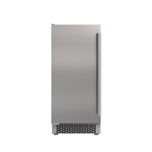15" Gourmet Ice Maker With Gravity Drain And Stainless Steel Door - Left Hinged