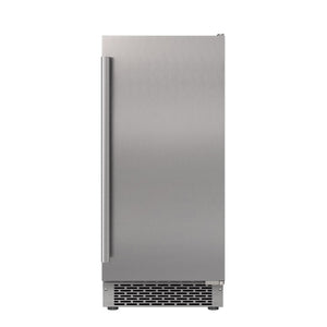 15" Outdoor Gourmet Ice Maker With Drain Pump And Stainless Steel Door - Right Hinged