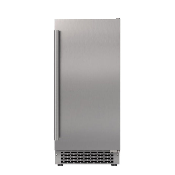15" Outdoor Gourmet Ice Maker With Drain Pump And Stainless Steel Door - Right Hinged