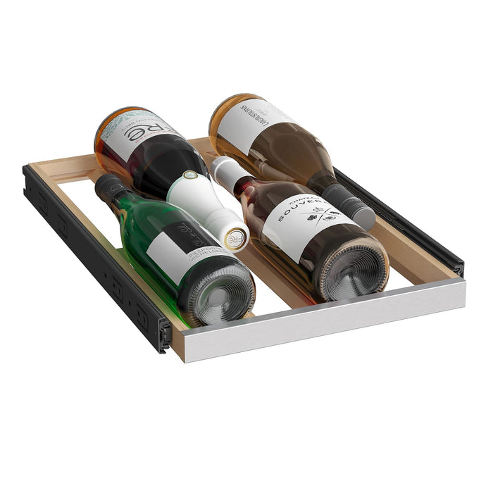 Avallon AWC151DBLSS 15" Wide 23 Bottle Capacity Dual Zone Wine Cooler in Black Stainless Steel