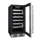 Avallon AWC152SZRH 15" Wide 27 Bottle Capacity Single Zone Wine Cooler in Stainless Steel