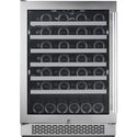 53 Bottle 24 Built-In Single Zone Stainless Steel Wine Refrigerator Left Hinged