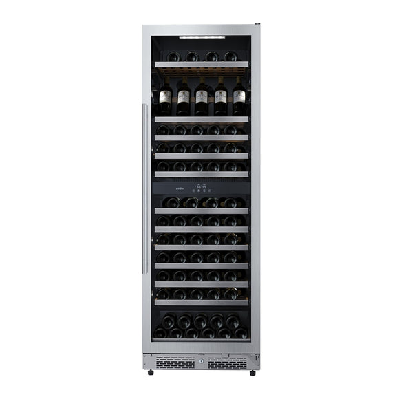 Avallon AWC243TDZRH 24" Wide 140 Bottle Capacity Built-In or Freestanding Wine Cooler Stainless Steel