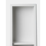ALFI Brand 8" x 36" White Matte Stainless Steel Vertical Triple Shelf Bath Shower Niche