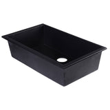 ALFI AB3020UM-BLA Black 30" Undermount Single Bowl Granite Composite Sink