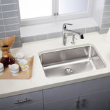 Elkay ELUH2416PD Lustertone 26.5" Single Bowl 18-Gauge Undermount Kitchen Sink