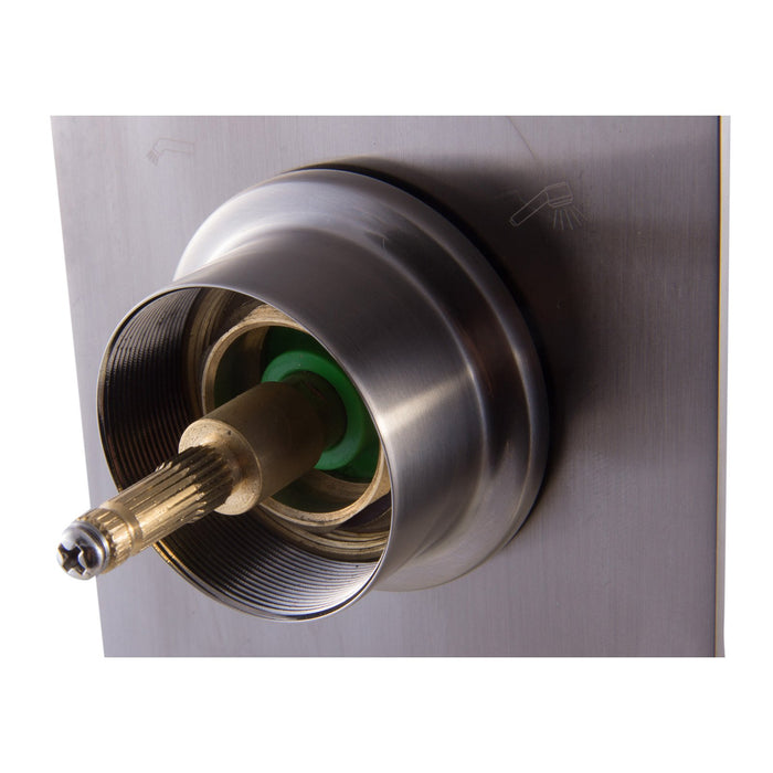 ALFI Brand AB9209-BN Brushed Nickel Modern Square 3 Way Shower Diverter
