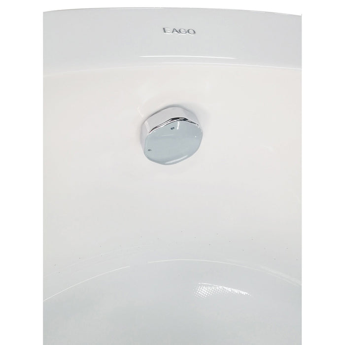 EAGO AM2130 66" Round Free Standing Acrylic Air Bubble Bathtub