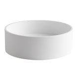 ALFI Brand ABRS15R 15" Round White Matte Solid Surface Resin Sink