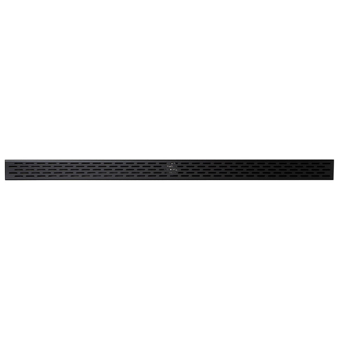 ALFI Brand ABLD47C-BM 47" Black Matte Stainless Steel Linear Shower Drain with Groove Holes