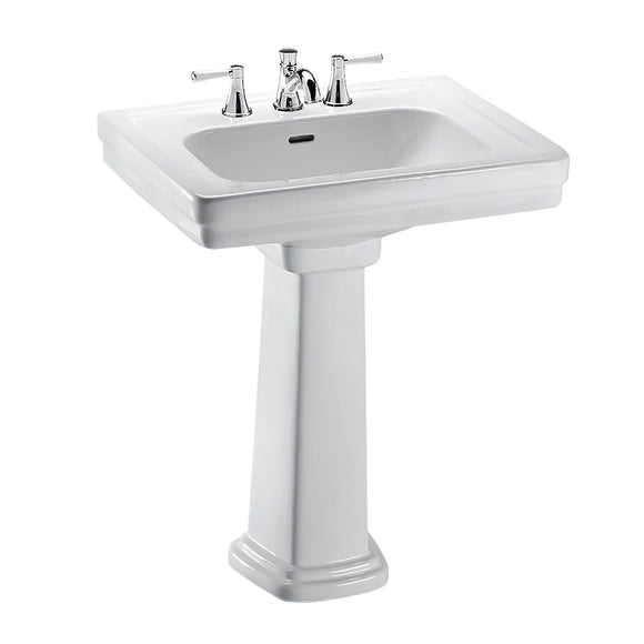 TOTO LPT532.8N#01 Promenade 24" x 19-1/4" Rectangular Pedestal Bathroom Sink for 8" Center Faucets