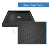 DreamLine DL-6528C-88-01 Aqua Fold 36"D x 36"W x 74 3/4"H Frameless Bi-Fold Shower Door in Chrome with Black Base Kit